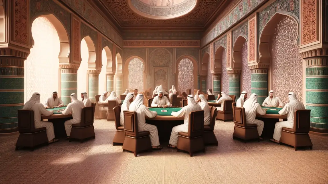 the look of an Arabian casino atmosphere
